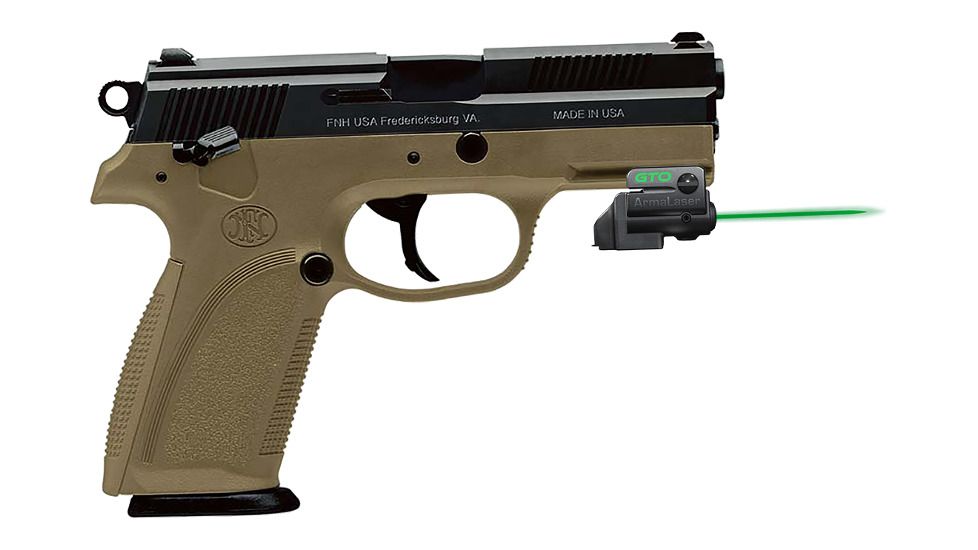 ArmaLaser GTO/FLX Finger Touch Green Laser Sight for FN FNP Early - Single Notch, Black, GTOG/FLX62