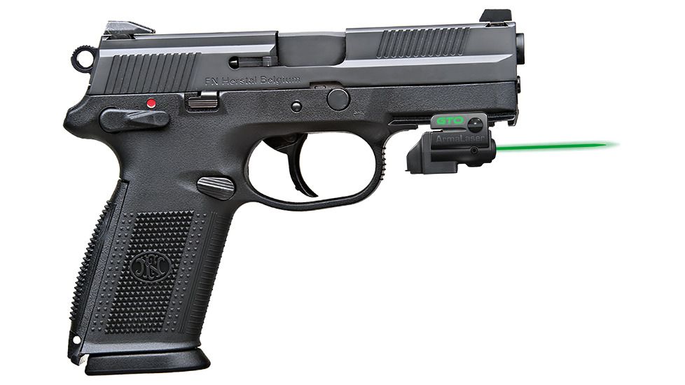 ArmaLaser GTO/FLX Finger Touch Green Laser Sight for FN FNP Late - Multiple Notches, Black, GTOG/FLX60