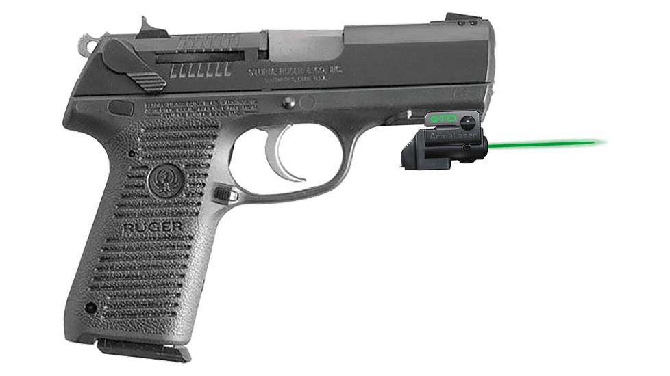 ArmaLaser GTO/FLX Finger Touch Green Laser Sight for Ruger P95 w/Rail, Black, GTOG/FLX47