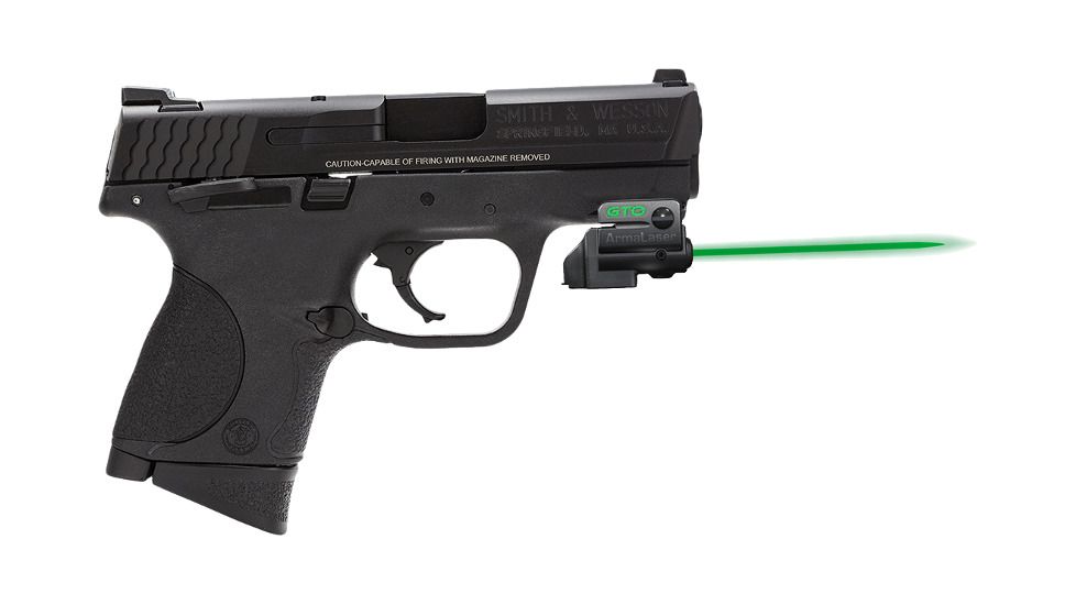 ArmaLaser GTO/FLX Finger Touch Green Laser Sight for S&amp;W M&amp;P 3.5in, Black, GTOG/FLX04