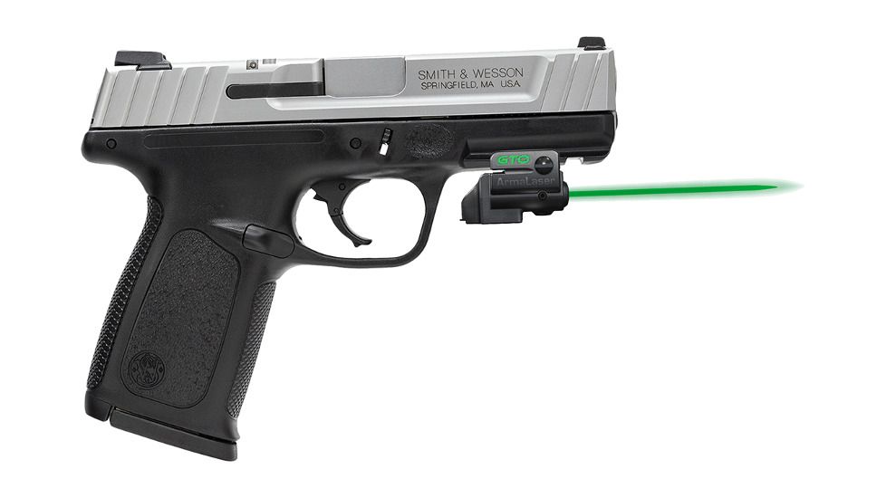 ArmaLaser GTO/FLX Finger Touch Green Laser Sight for S&amp;W SD9VE/SD40VE, Black, GTOG/FLX03