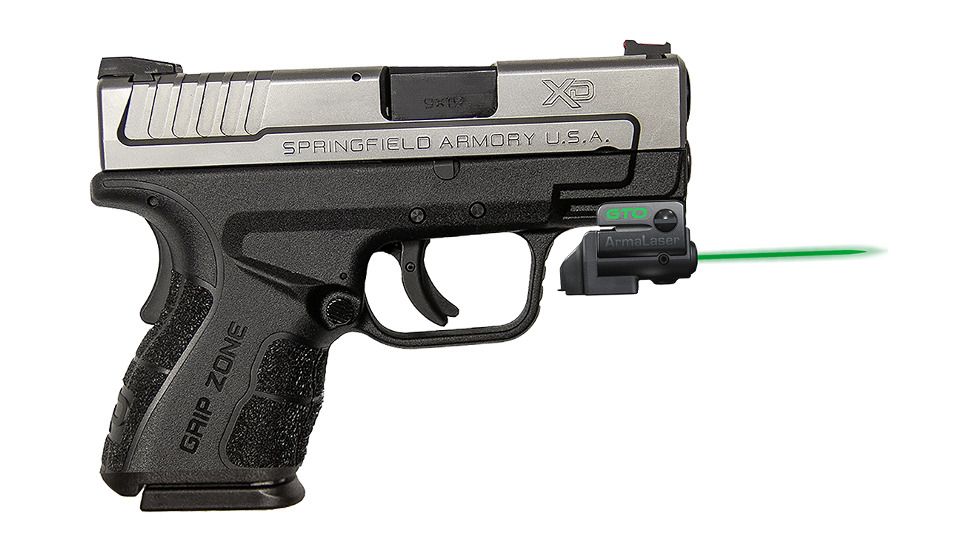 ArmaLaser GTO/FLX Finger Touch Green Laser Sight for Springfield XD Mod 2 9mm, Black, GTOG/FLX54
