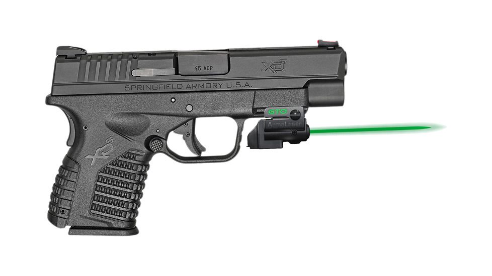 ArmaLaser GTO/FLX Finger Touch Green Laser Sight for Springfield XD-S, Black, GTOG/FLX09