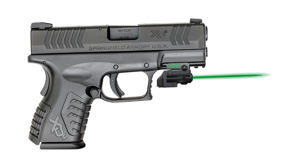 ArmaLaser GTO/FLX Finger Touch Green Laser Sight for Springfield XDM 3.8in, Black, GTOG/FLX11