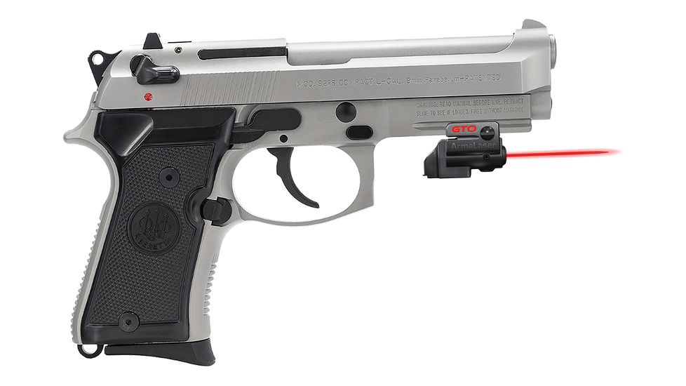 ArmaLaser GTO/FLX Finger Touch Red Laser Sight for Beretta M9/92/96 w/Rail, Black, GTO/FLX38