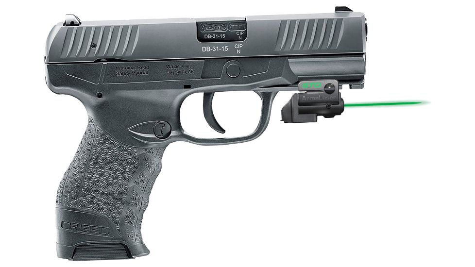 ArmaLaser Laser Sight for Walther Creed, Green Beam, Black GTOG/FLX80