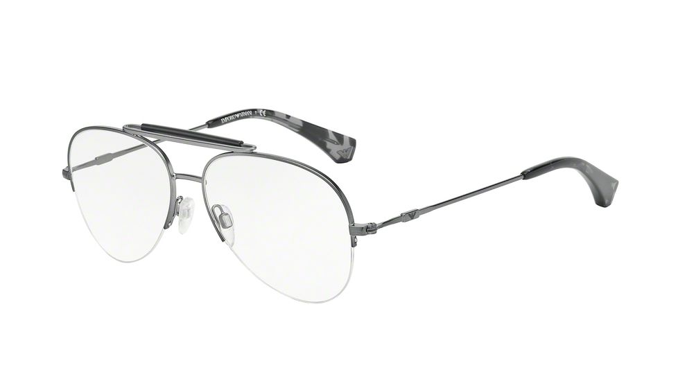 Armani EA1020 Single Vision Prescription Eyeglasses 3003-55 - Matte Gunmetal Frame