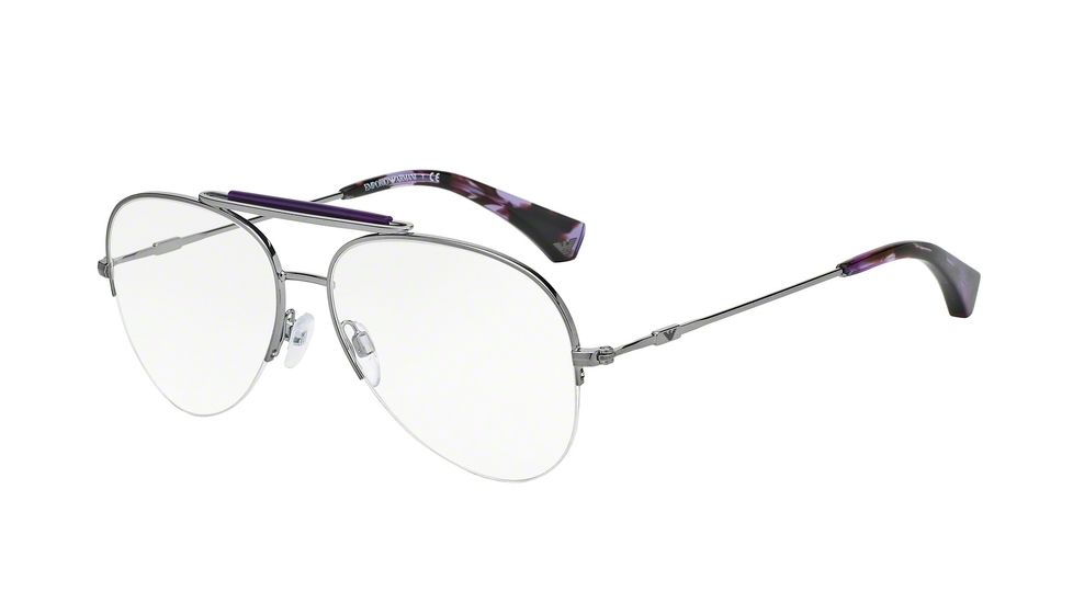Armani EA1020 Single Vision Prescription Eyeglasses 3010-55 - Gunmetal Frame