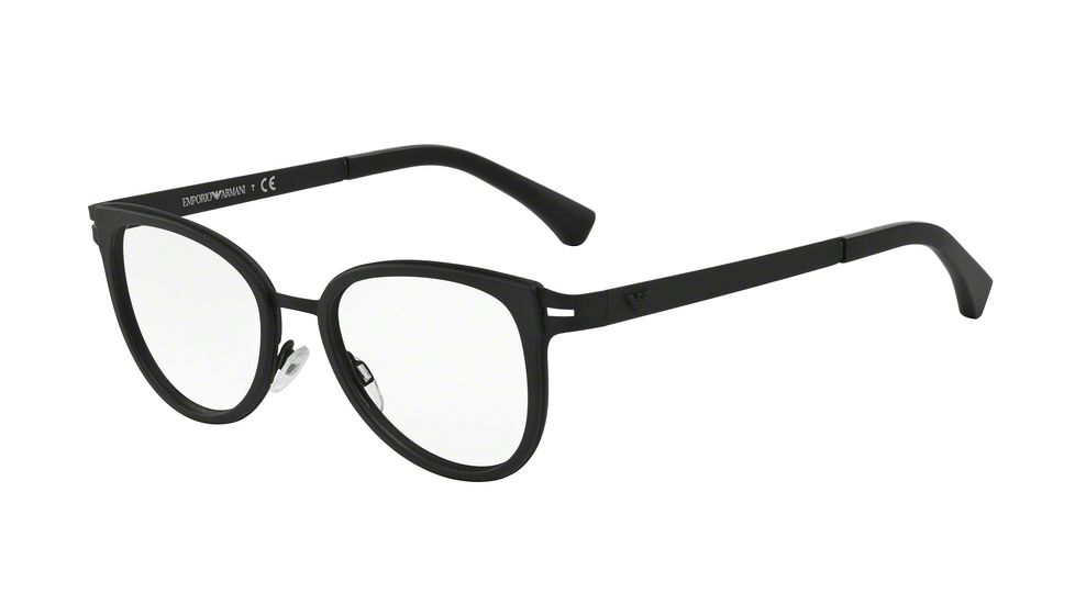 Armani EA1032 Progressive Prescription Eyeglasses 3098-51 - Black Rubber Frame