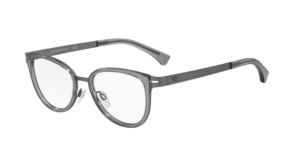 Armani EA1032 Progressive Prescription Eyeglasses 3099-53 - Gunmetal Rubber Frame