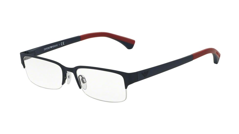 Armani EA1033 Progressive Prescription Eyeglasses 3092-53 - Blue Rubber Frame