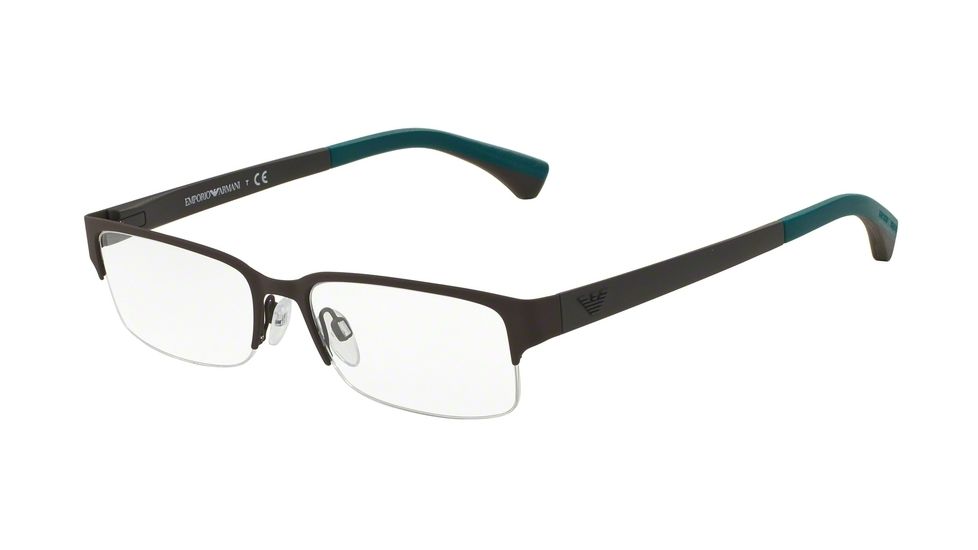 Armani EA1033 Progressive Prescription Eyeglasses 3093-53 - Brown Rubber Frame