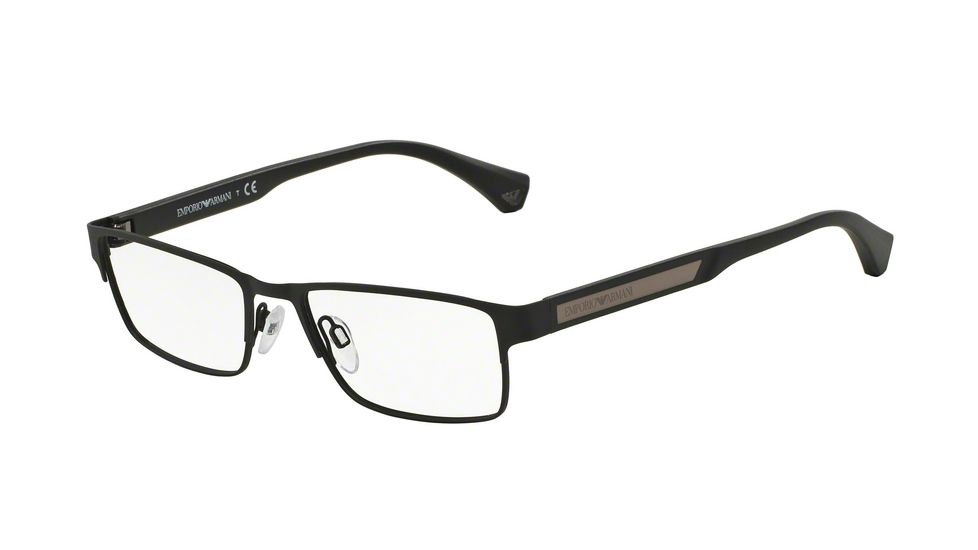 Armani EA1035 Progressive Prescription Eyeglasses 3094-53 - Black Rubber Frame