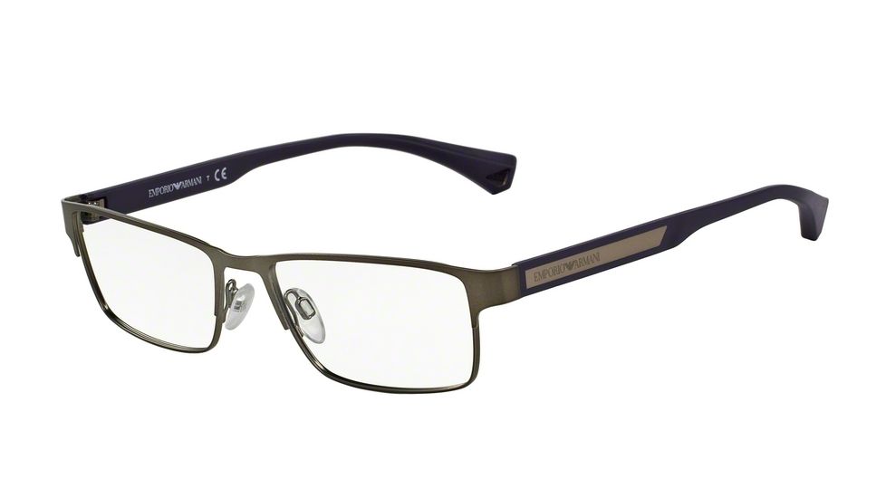 Armani EA1035 Progressive Prescription Eyeglasses 3096-53 - Matte Gunmetal Frame