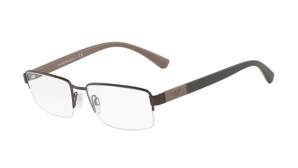Armani EA1051 Bifocal Prescription Eyeglasses 3020-53 - Matte Brown Frame