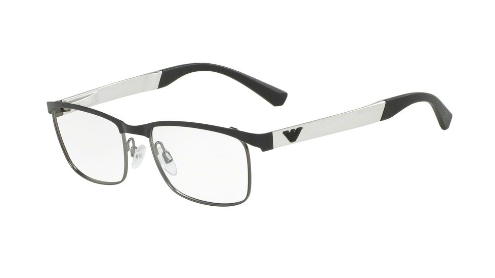 Armani EA1057 Bifocal Prescription Eyeglasses 3001-52 - Matte Black / Matte Gunmetal Frame