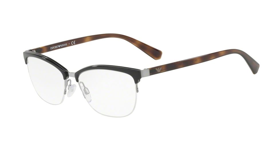 Armani EA1066 Progressive Prescription Eyeglasses 3010-52 - Gunmetal / Black Frame