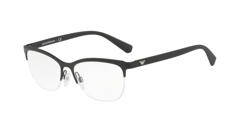 Armani EA1068 Single Vision Prescription Eyeglasses 3001-53 - Matte Black Frame