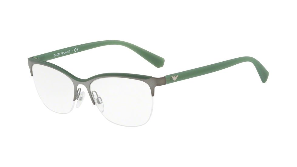 Armani EA1068 Single Vision Prescription Eyeglasses 3010-53 - Matte Gunmetal Frame