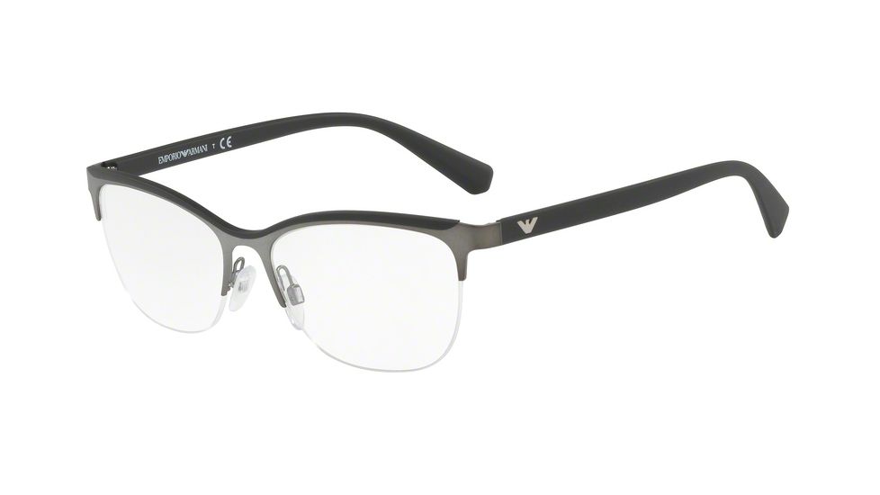 Armani EA1068 Single Vision Prescription Eyeglasses 3213-53 - Matte Gunmetal Frame