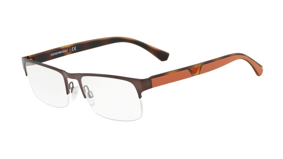 Armani EA1072 Prescription Eyeglasses 3049-53 - Matte Brown Frame
