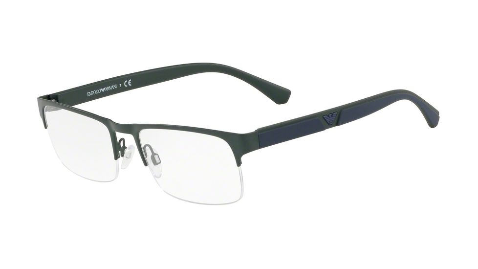 Armani EA1072 Prescription Eyeglasses, 53mm, Matte Dark Green, EA1072-3221-53-SV