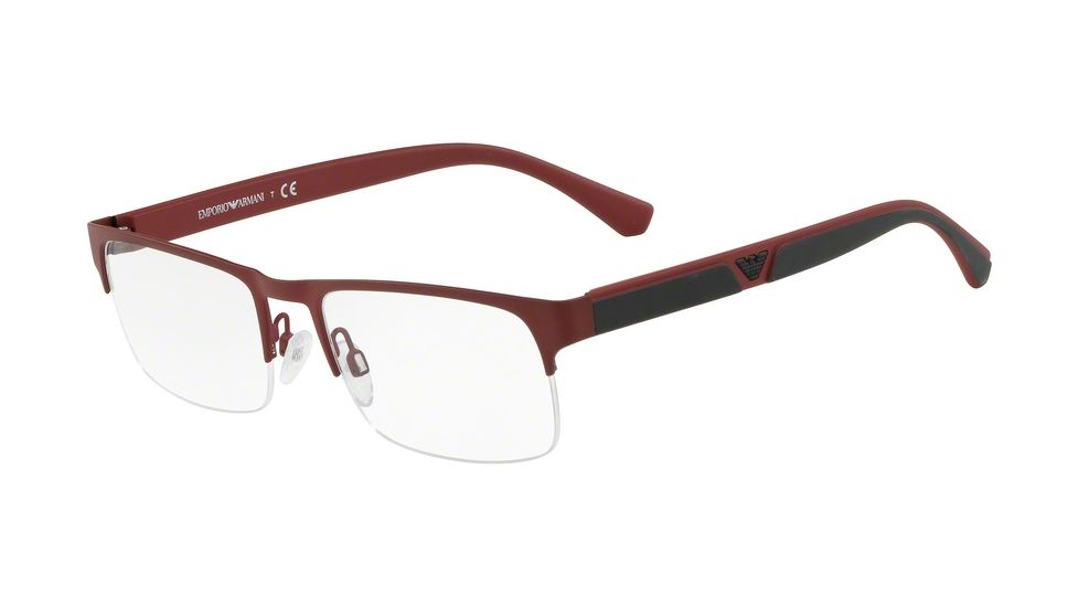 Armani EA1072 Prescription Eyeglasses 3222-53 - Matte Bordeaux Frame