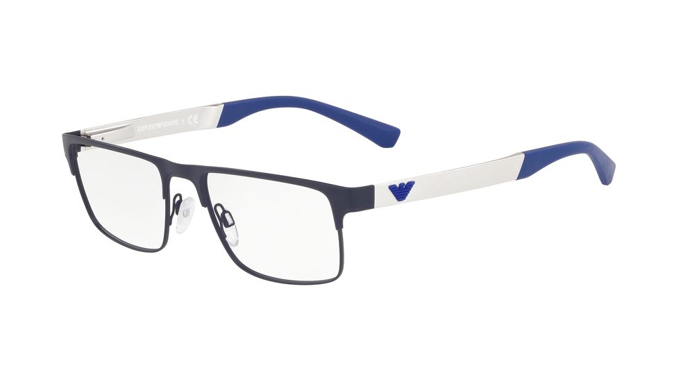 Armani EA1075 Prescription Eyeglasses, 53mm, Matte Blue, EA1075-3131-53-SV