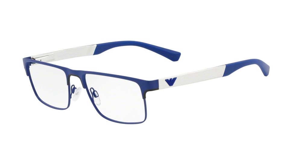Armani EA1075 Prescription Eyeglasses, 55mm, Matte Electric Blue, EA1075-3229-55-SV