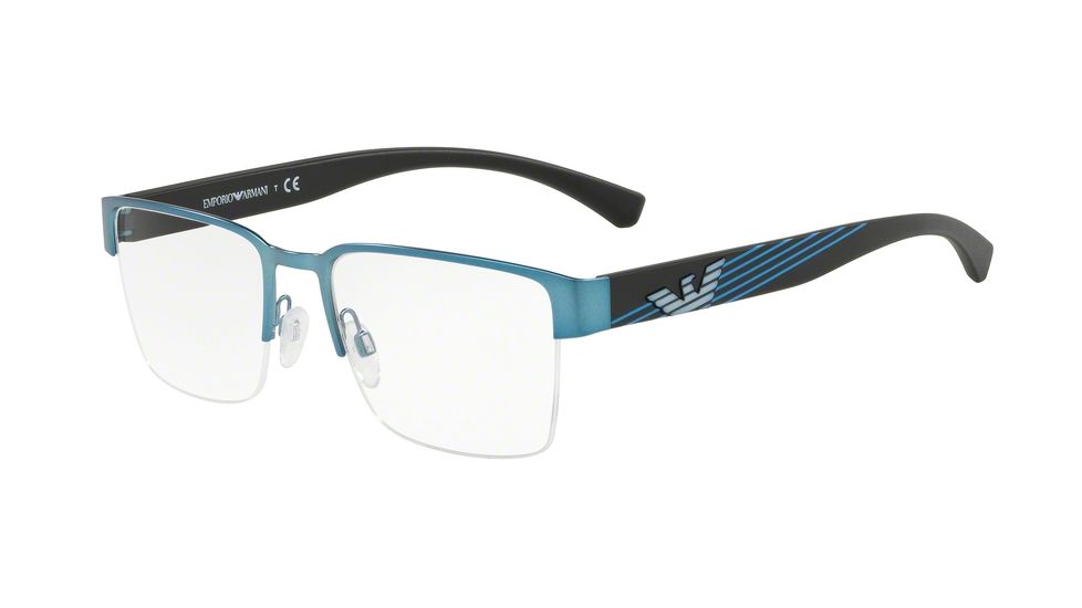Armani EA1078 Prescription Eyeglasses, 55mm, Matte Blue, EA1078-3238-55-SV