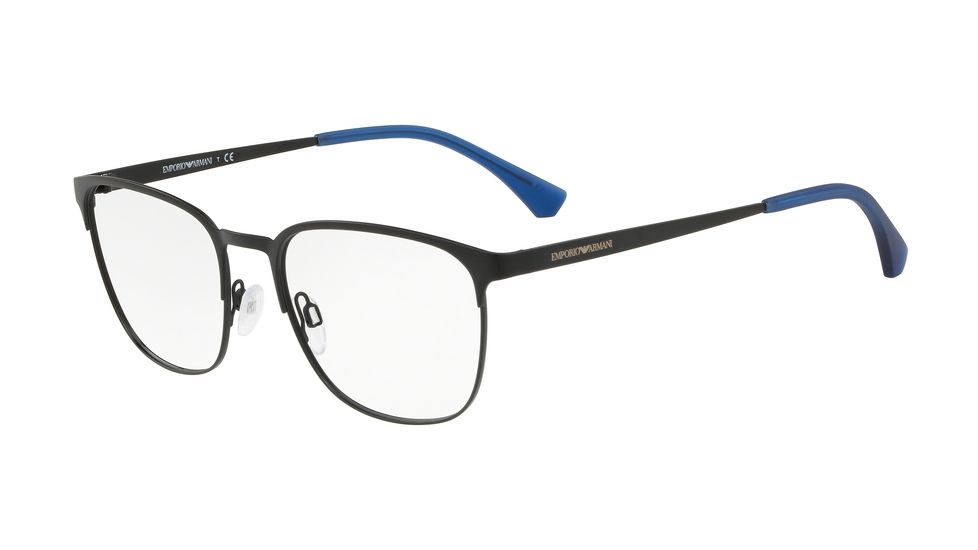 Armani EA1081 Prescription Eyeglasses, 53mm, Matte Black, EA1081-3001-53-SV