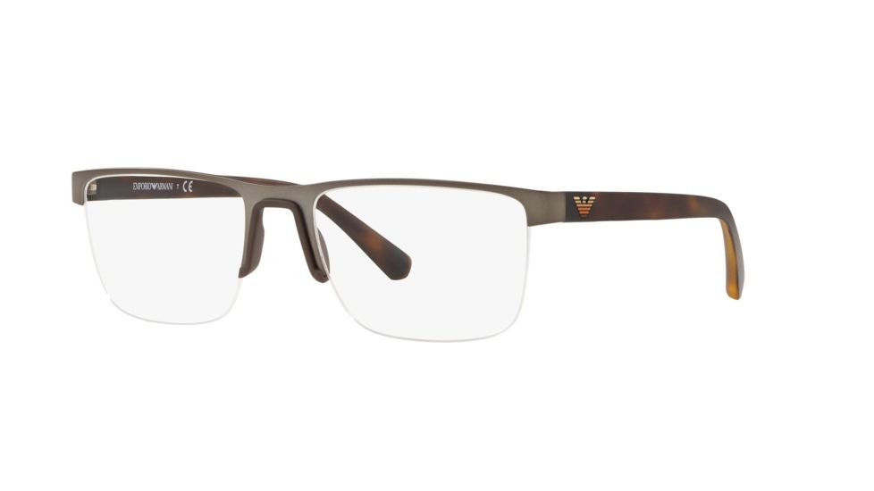 Armani EA1084 Bifocal Prescription Eyeglasses, 53mm, Matte Gunmetal, EA1084-3003-53-BI