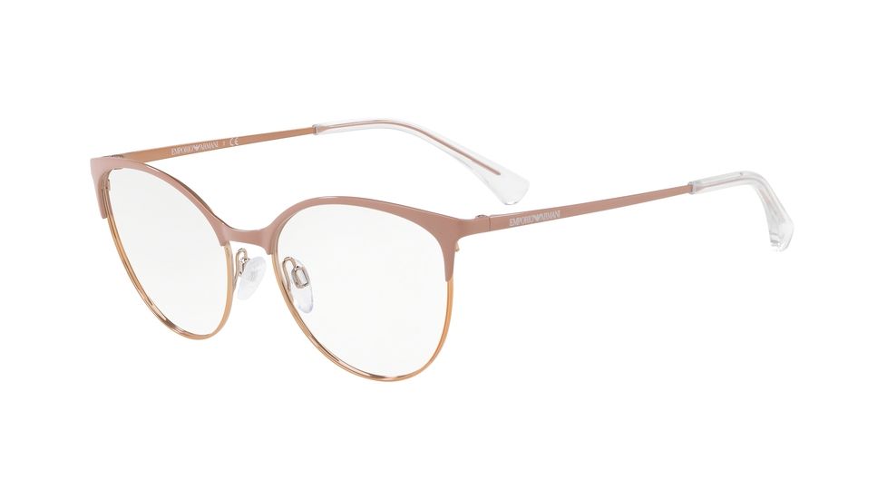 Armani EA1087 Prescription Eyeglasses, 52mm, Pink/Rose Gold, EA1087-3167-52-SV