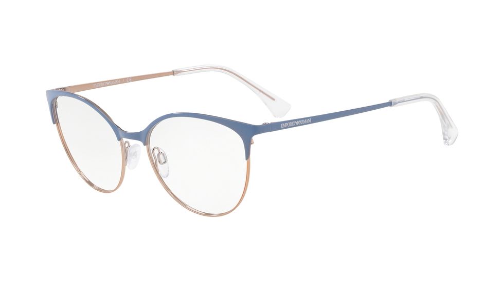 Armani EA1087 Prescription Eyeglasses, 52mm, Light Blue/Light Bronze, EA1087-3270-52-SV