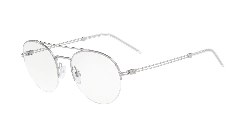 Armani EA1088 Prescription Eyeglasses, 51mm, Matte Silver, EA1088-3045-51-SV