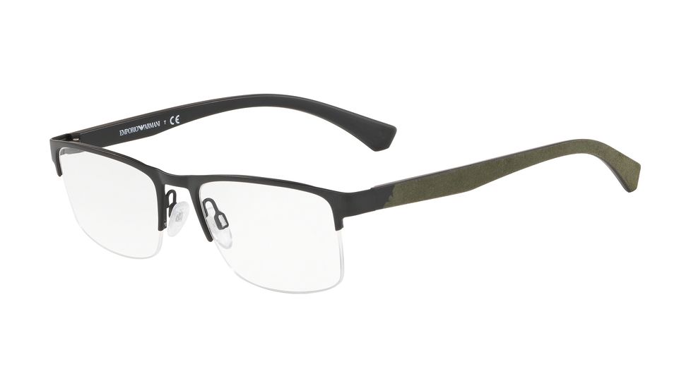 Armani EA1094 Progressive Prescription Eyeglasses, 52mm, Matte Black, EA1094-3001-52-PRO