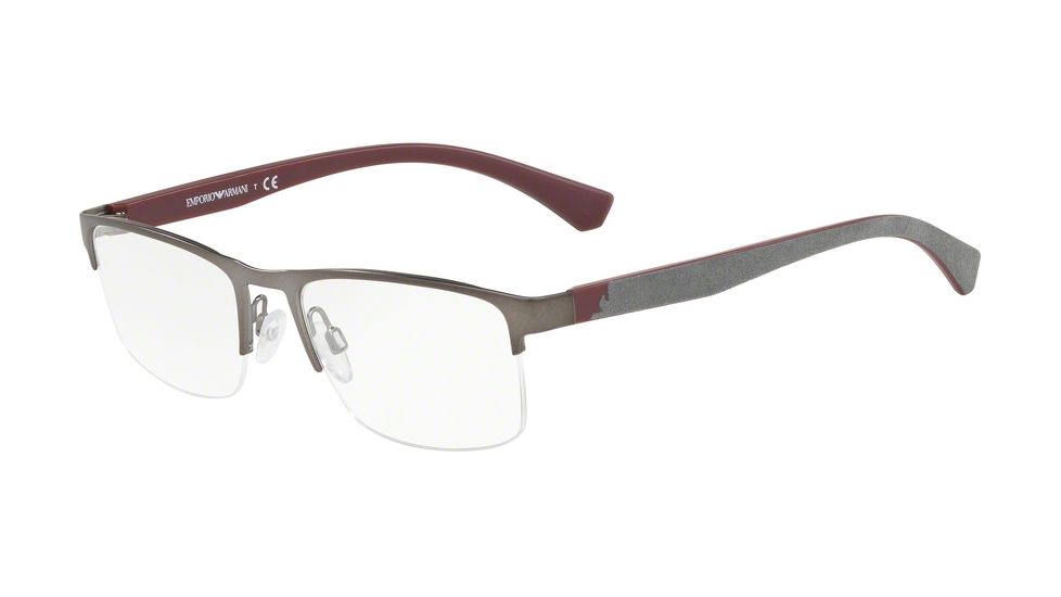 Armani EA1094 Progressive Prescription Eyeglasses, 52mm, Matte Gunmetal, EA1094-3010-52-PRO
