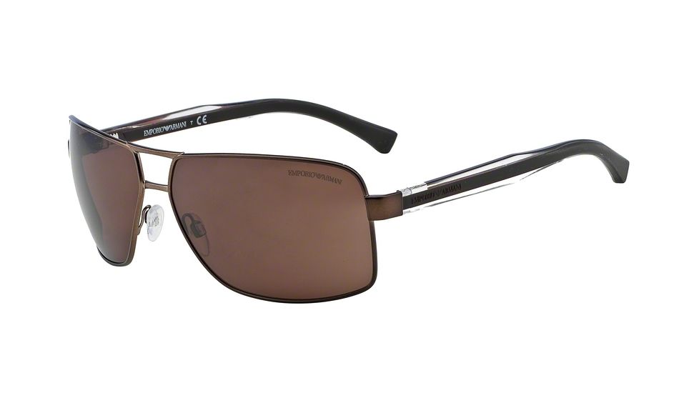 Armani EA2001 EA2001 Bifocal Prescription Sunglasses EA2001-302073-64 - Lens Diameter 64 mm, Frame Color Matte Brown