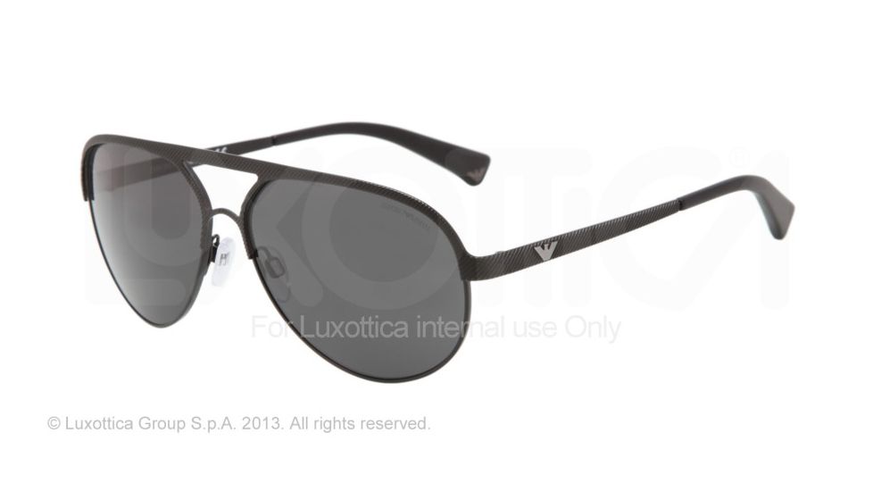 Armani EA2004 Single Vision Prescription Sunglasses EA2004-302287-59 - Lens Diameter 59 mm, Frame Color Black Demi Shiny