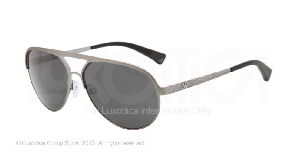 Armani EA2004 Single Vision Prescription Sunglasses EA2004-302487-59 - Lens Diameter 59 mm, Frame Color Gunmetal Demi Shiny