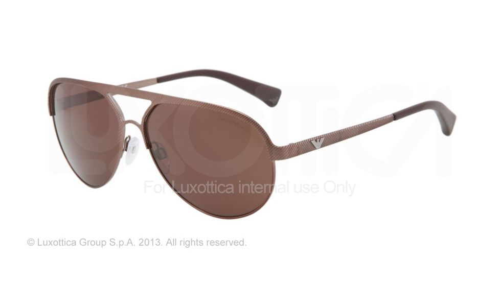 Armani EA2004 Single Vision Prescription Sunglasses EA2004-302573-59 - Lens Diameter 59 mm, Frame Color Brown Demi Shiny