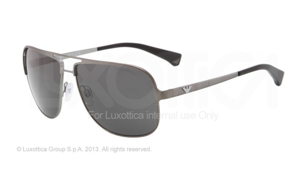 Armani EA2007 Single Vision Prescription Sunglasses EA2007-302487-59 - Lens Diameter 59 mm, Frame Color Gunmetal Demi Shiny