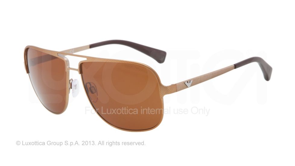 Armani EA2007 Single Vision Prescription Sunglasses EA2007-302673-59 - Lens Diameter 59 mm, Frame Color Bronze Demi Shiny