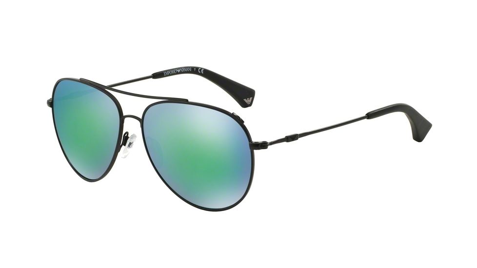 Armani EA2010 Single Vision Prescription Sunglasses EA2010-300131-57 - Lens Diameter 57 mm, Frame Color Matte Black