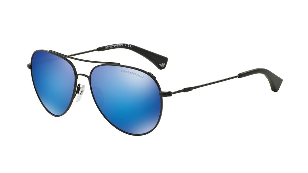 Armani EA2010 Single Vision Prescription Sunglasses EA2010-300155-57 - Lens Diameter 57 mm, Frame Color Matte Black