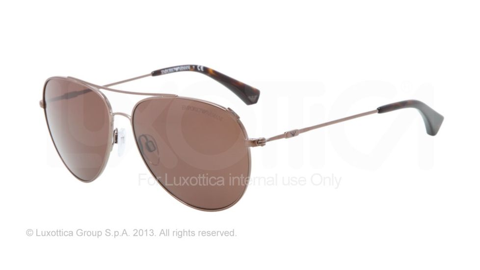 Armani EA2010 Single Vision Prescription Sunglasses EA2010-302873-57 - Lens Diameter 57 mm, Frame Color Brown