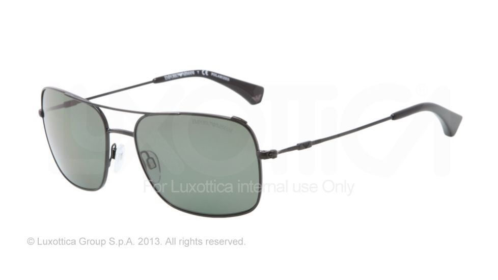 Armani EA2011 Single Vision Prescription Sunglasses EA2011-30149A-56 - Lens Diameter 56 mm, Frame Color Black