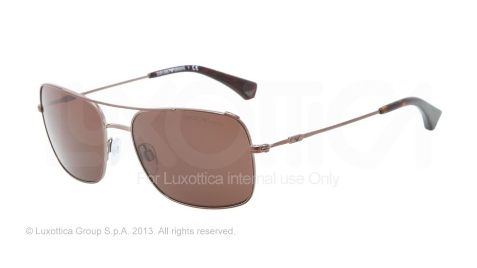 Armani EA2011 Single Vision Prescription Sunglasses EA2011-302873-56 - Lens Diameter 56 mm, Frame Color Brown