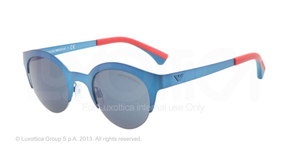Armani EA2013 Progressive Prescription Sunglasses EA2013-304296-46 - Lens Diameter 46 mm, Frame Color Matte Electric Blue