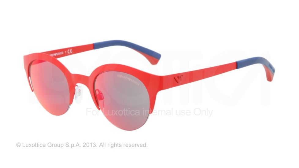 Armani EA2013 Progressive Prescription Sunglasses EA2013-30436Q-46 - Lens Diameter 46 mm, Frame Color Matte Red